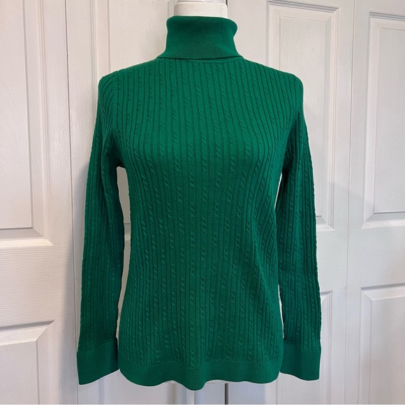 Talbots Sweaters - 🌲🌲🌲 Talbots Kelly Green Turtle Neck Sweater - Size Large